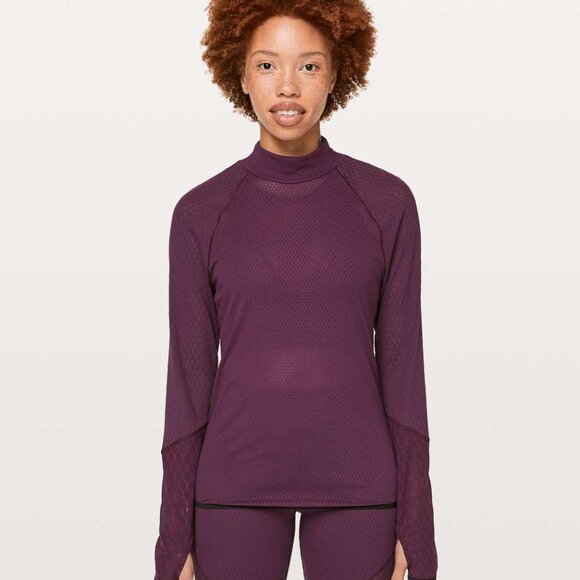 Lululemon Geo Long Sleeve *lululemon lab Plum - Picture 1 of 6